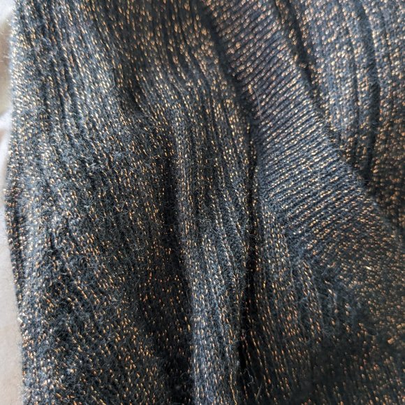 Wool blend black and gold metallic top Selected femme - Picture 5 of 6